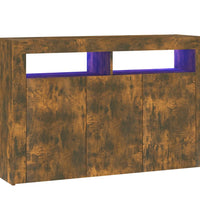 Sideboard mit LED-Beleuchtung Räuchereiche 115,5x30x75 cm