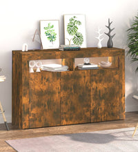 Sideboard mit LED-Beleuchtung Räuchereiche 115,5x30x75 cm