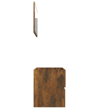 2-tlg. Badmöbel-Set Räuchereiche Holzwerkstoff