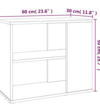 Beistelltisch Räuchereiche 60x30x50 cm Holzwerkstoff