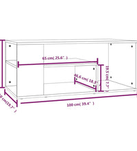 Couchtisch Grau Sonoma 100x50x40 cm Holzwerkstoff