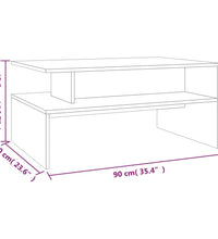 Couchtisch Räuchereiche 90x60x42,5 cm Holzwerkstoff