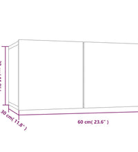 TV-Wandschrank Räuchereiche 60x30x30 cm Holzwerkstoff