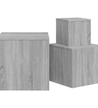 Beistelltische 3 Stk. Grau Sonoma Holzwerkstoff
