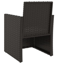 3-tlg. Garten-Sofagarnitur mit Kissen Schwarz Poly Rattan