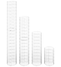 Gabionen-Hochbeete 4 Stk. Rund Ø30x50/100/150/200 cm