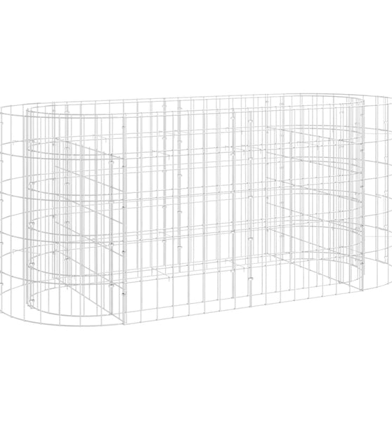 Gabionen-Hochbeet Verzinktes Eisen 120x50x50 cm