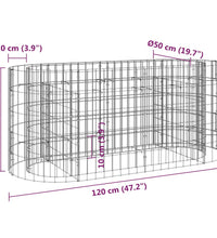 Gabionen-Hochbeet Verzinktes Eisen 120x50x50 cm