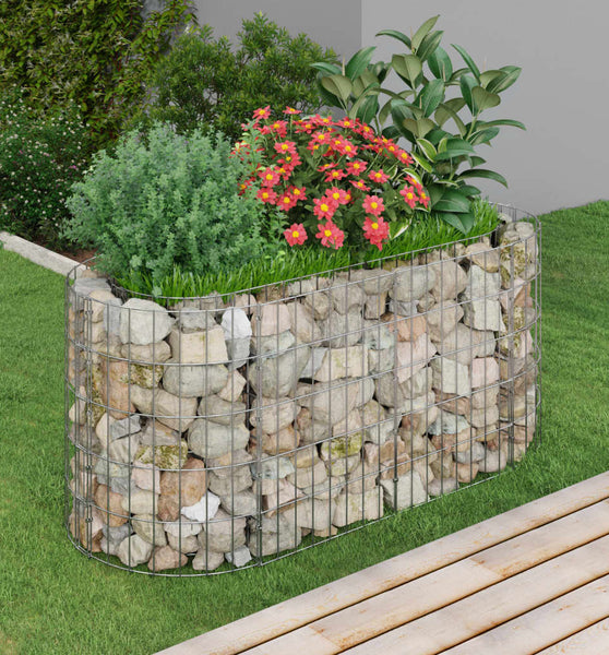 Gabionen-Hochbeet Verzinktes Eisen 120x50x50 cm