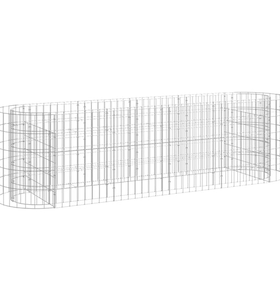 Gabionen-Hochbeet Verzinktes Eisen 190x50x50 cm