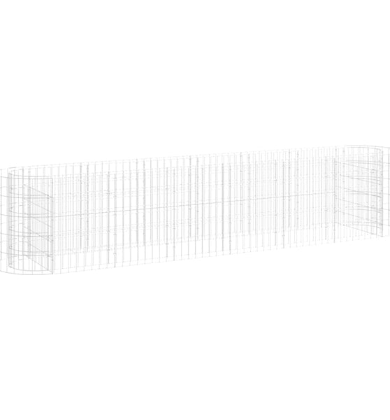 Gabionen-Hochbeet Verzinktes Eisen 260x50x50 cm