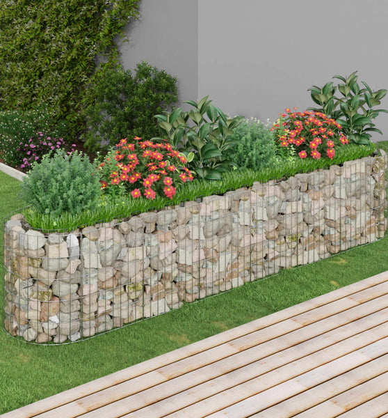 Gabionen-Hochbeet Verzinktes Eisen 260x50x50 cm