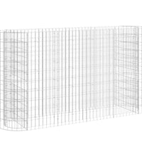 Gabionen-Hochbeet Verzinktes Eisen 190x50x100 cm