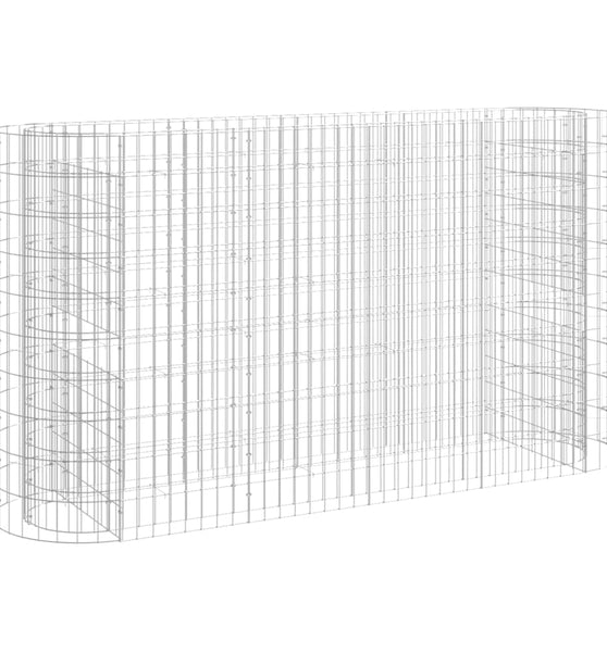 Gabionen-Hochbeet Verzinktes Eisen 190x50x100 cm