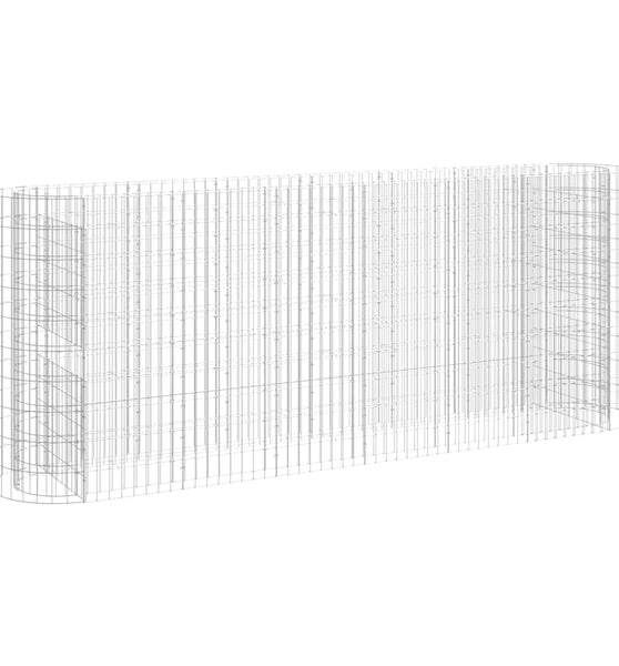 Gabionen-Hochbeet Verzinktes Eisen 260x50x100 cm