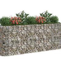 Gabionen-Hochbeet Verzinktes Eisen 260x50x100 cm
