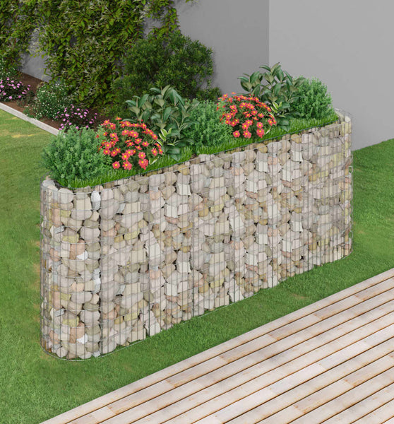 Gabionen-Hochbeet Verzinktes Eisen 260x50x100 cm