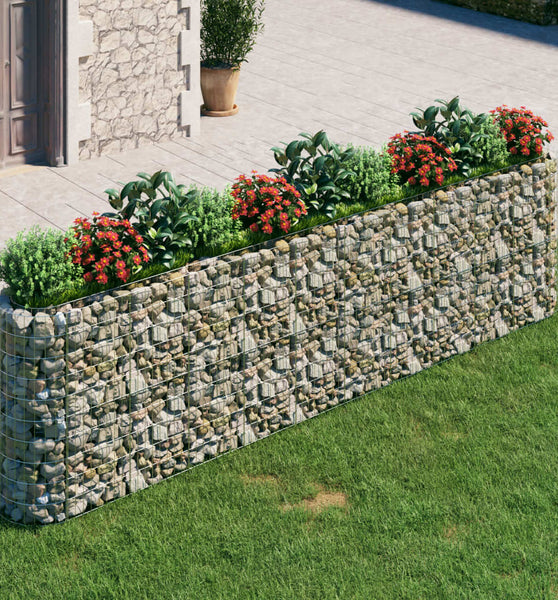 Gabionen-Hochbeet Verzinktes Eisen 400x50x100 cm