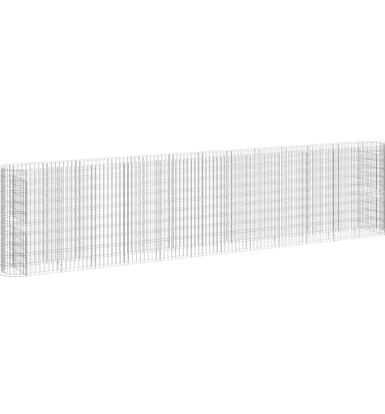 Gabionen-Hochbeet Verzinktes Eisen 470x50x100 cm