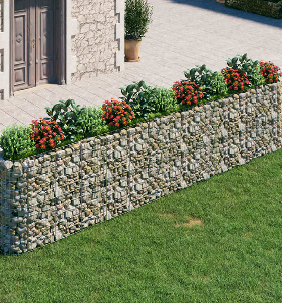 Gabionen-Hochbeet Verzinktes Eisen 470x50x100 cm