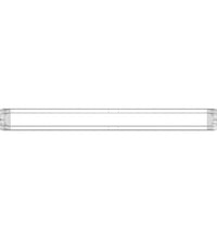 Gabionen-Hochbeet Verzinktes Eisen 540x50x100 cm