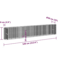 Gabionen-Hochbeet Verzinktes Eisen 540x50x100 cm
