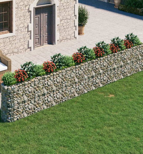 Gabionen-Hochbeet Verzinktes Eisen 610x50x100 cm