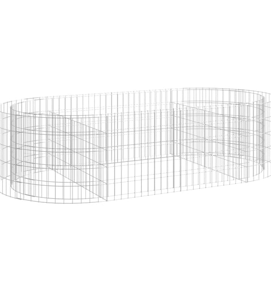 Gabionen-Hochbeet Verzinktes Eisen 200x100x50 cm