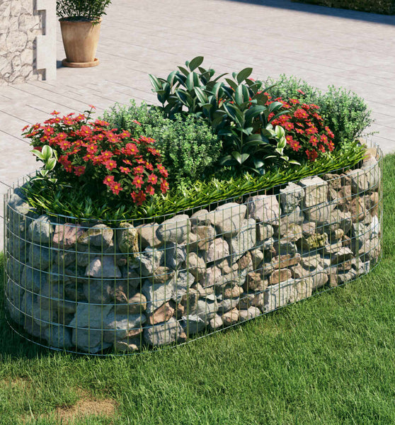 Gabionen-Hochbeet Verzinktes Eisen 200x100x50 cm