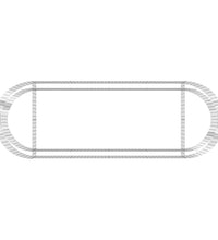Gabionen-Hochbeet Verzinktes Eisen 300x100x50 cm