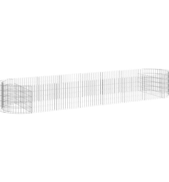 Gabionen-Hochbeet Verzinktes Eisen 400x100x50 cm