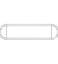 Gabionen-Hochbeet Verzinktes Eisen 400x100x50 cm