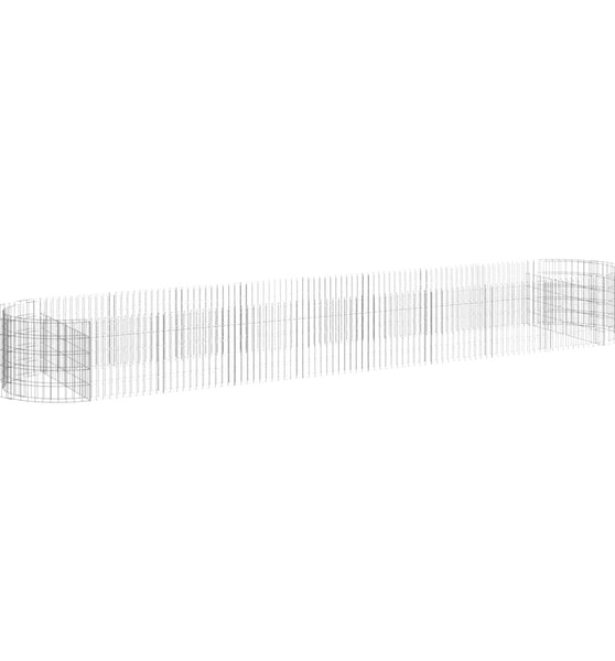 Gabionen-Hochbeet Verzinktes Eisen 500x100x50 cm