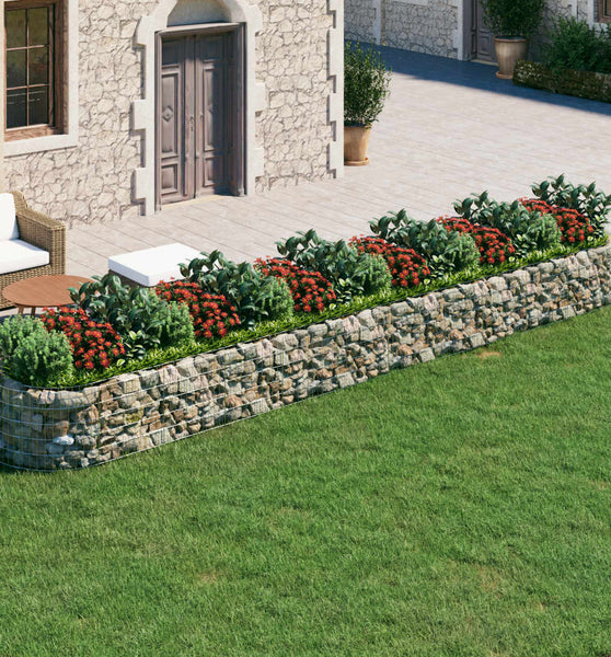 Gabionen-Hochbeet Verzinktes Eisen 600x100x50 cm