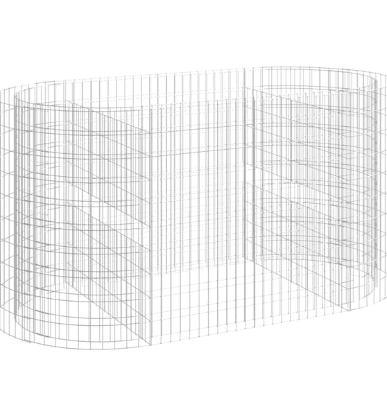 Gabionen-Hochbeet Verzinktes Eisen 200x100x100 cm