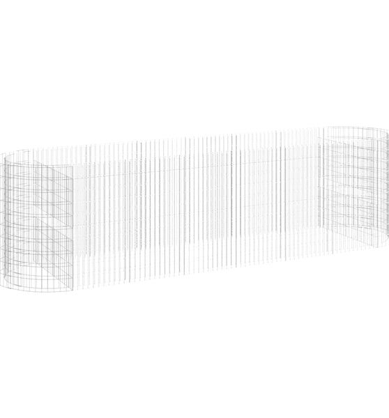Gabionen-Hochbeet Verzinktes Eisen 400x100x100 cm