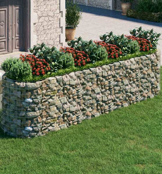 Gabionen-Hochbeet Verzinktes Eisen 400x100x100 cm
