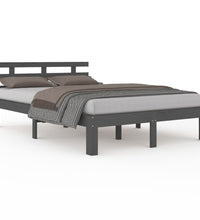 Massivholzbett Grau 150x200 cm