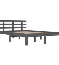 Massivholzbett Grau 150x200 cm