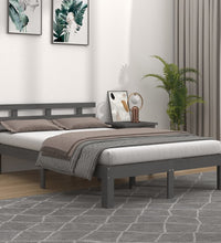 Massivholzbett Grau 150x200 cm