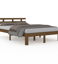 Massivholzbett Honigbraun 200x200 cm
