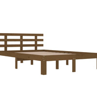 Massivholzbett Honigbraun 200x200 cm