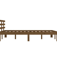 Massivholzbett Honigbraun 200x200 cm