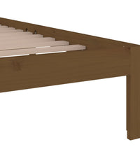 Massivholzbett Honigbraun 200x200 cm
