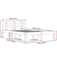 Massivholzbett Honigbraun 200x200 cm