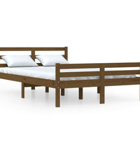 Massivholzbett Honigbraun 135x190 cm