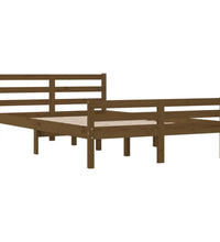 Massivholzbett Honigbraun 135x190 cm