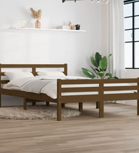 Massivholzbett Honigbraun 135x190 cm