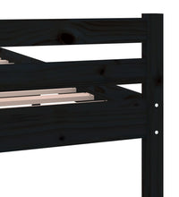 Massivholzbett Schwarz 140x190 cm