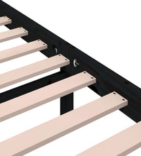 Massivholzbett Schwarz 140x190 cm